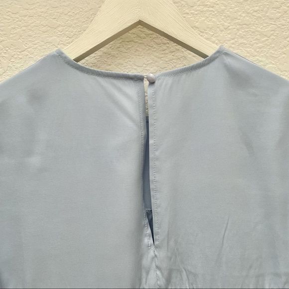 Tiered Baby Doll Dress, Ruffle Sleeves, Soft Blue, Effortless & Feminine… - Picture 6 of 9